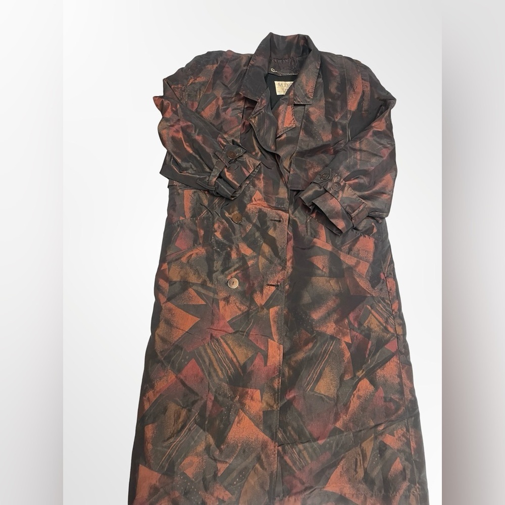 Vintage 1980’s‎ mulberry street trench coat size 10 multi colored